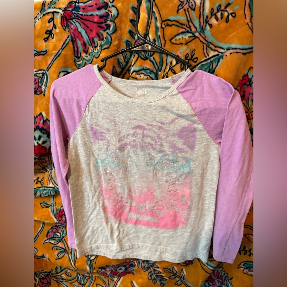 The Children's Place tiger top with sequins